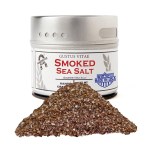 natural smoked sea salt in a 3 ounce metal canister